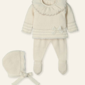 Traje 3 piezas Lux hilatura especial Feather Natural